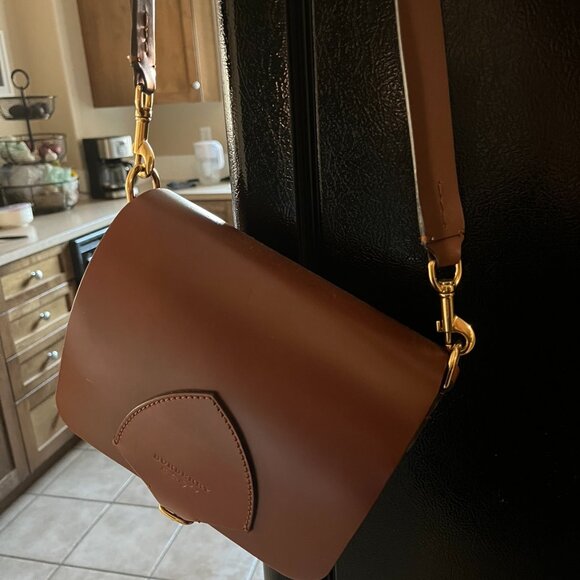 Burberry crossbody leather bag (brown) - Picture 7 of 11